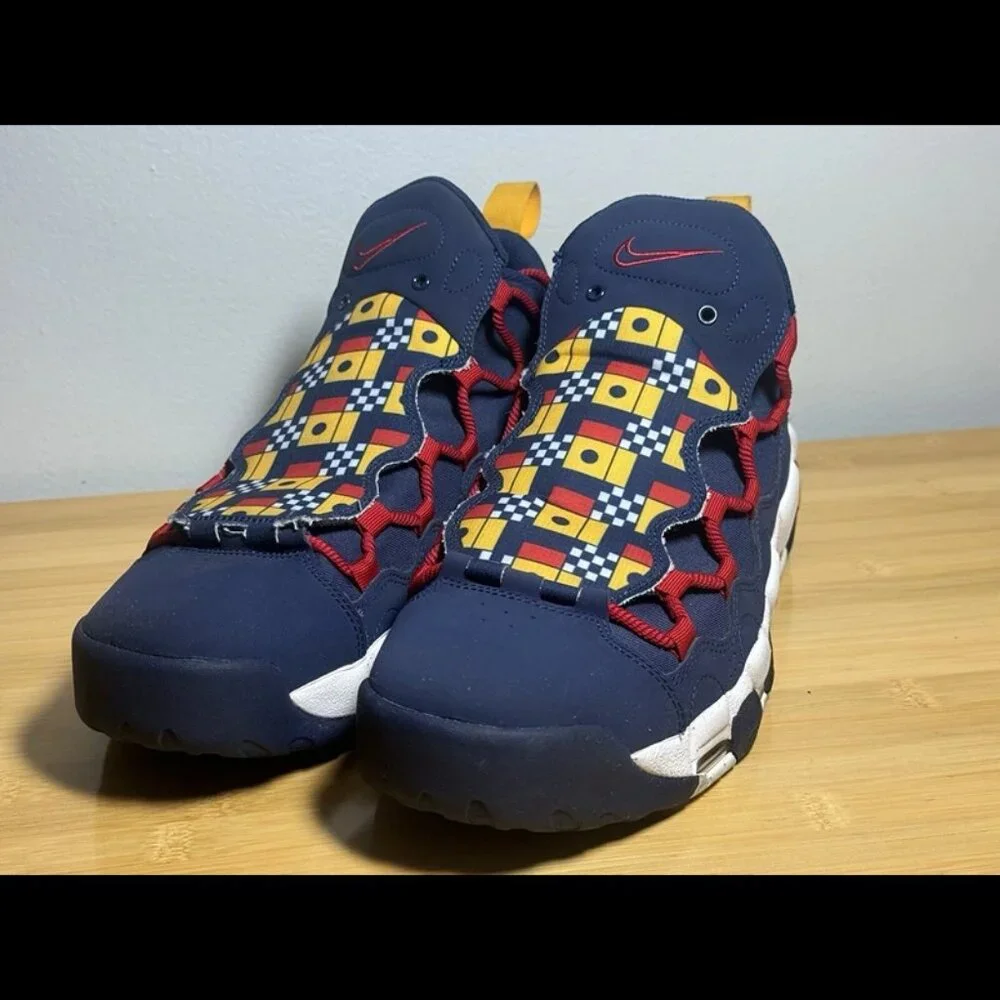 Size 12 - Nike Air More Money Nautical Redux‎ AR5396-400 Midnight Navy Men's
